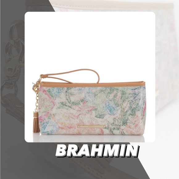 Brahmin Bags Nwot Brahmin Crme Talitha Kayla Wristlet Poshmark